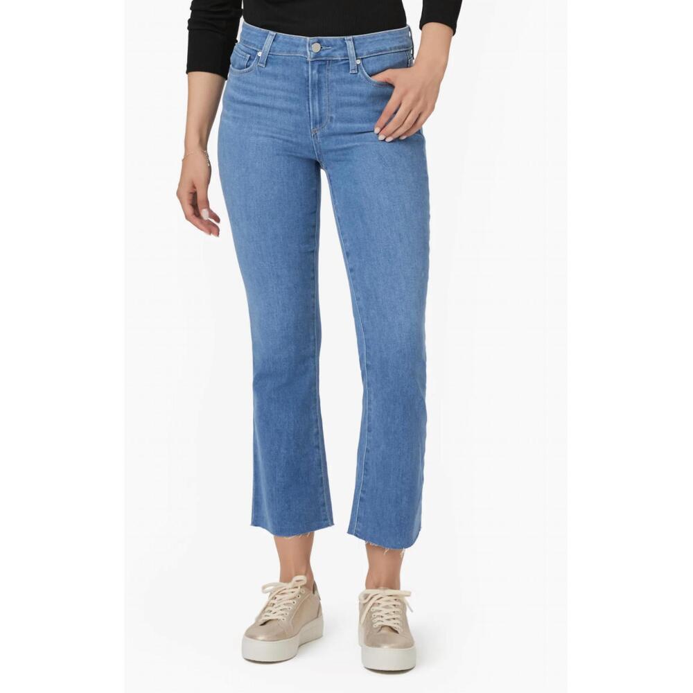 NEW PAIGE collette crop flare leg jeans in alternative